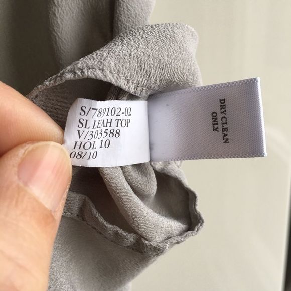 Banana Republic XS pure silk sleeveless grey cami top camisole braided straps​ - Picture 7 of 11